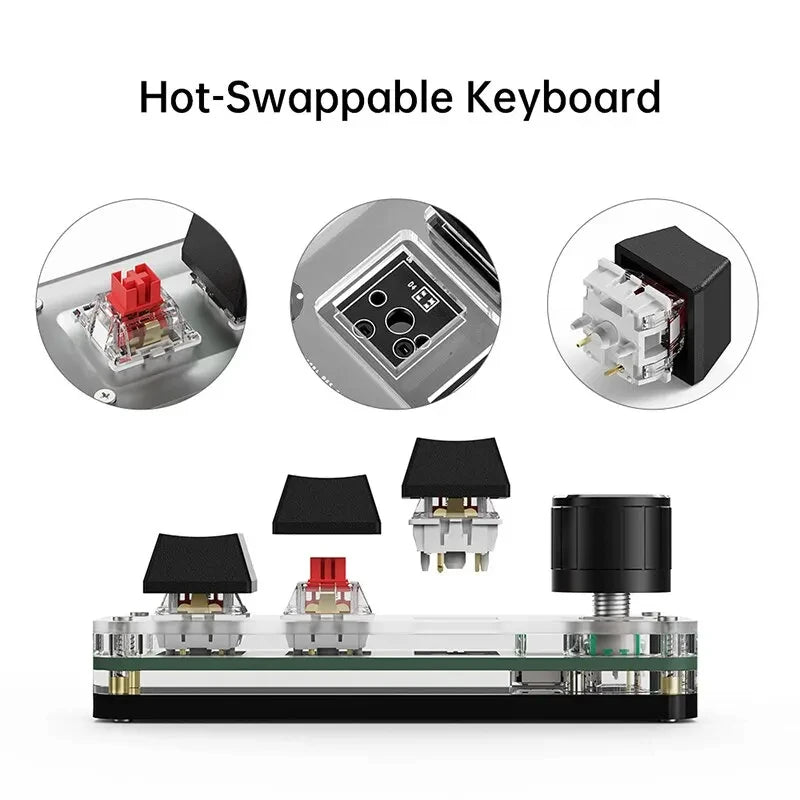 Three-Key Programmable Macro Pad with Knob