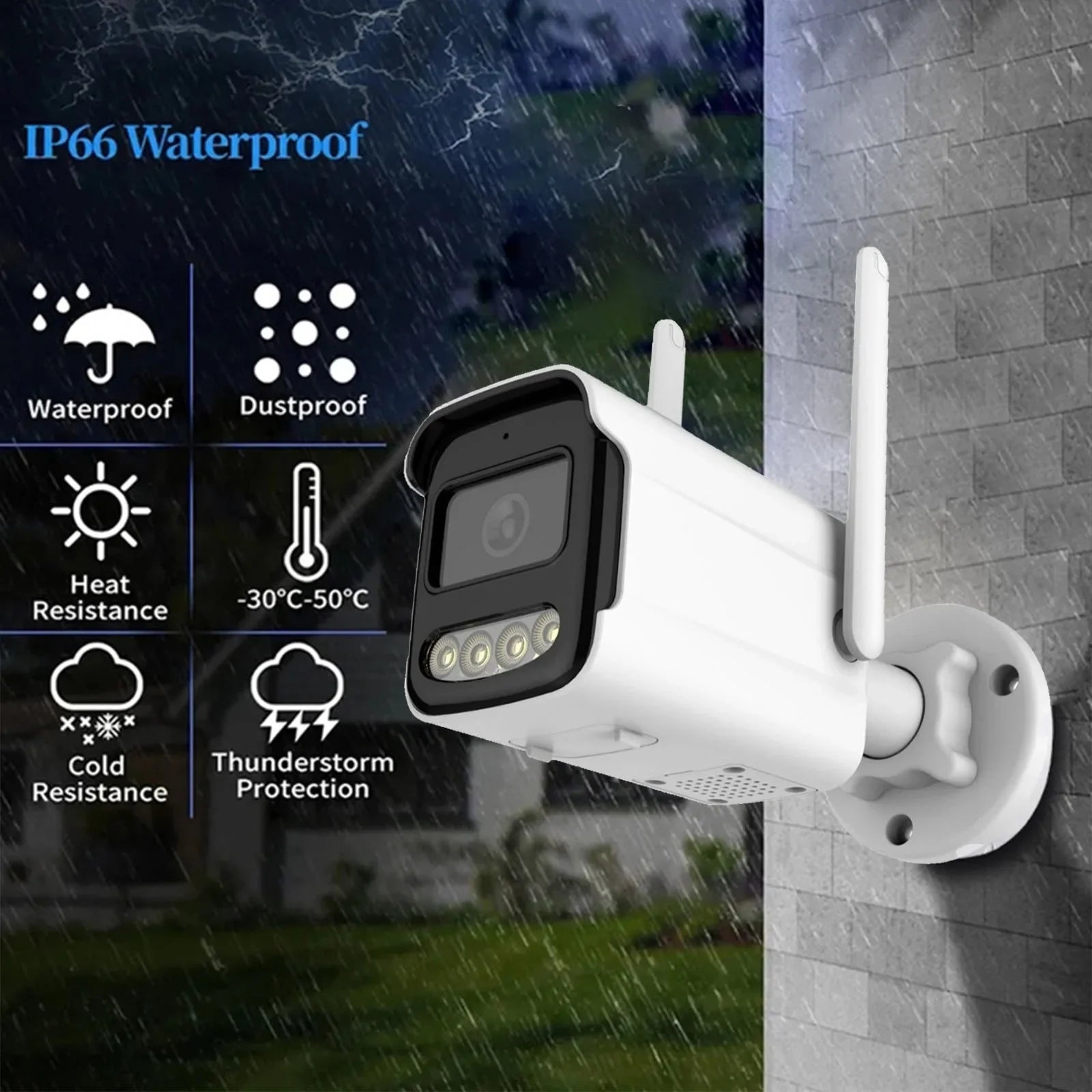 5MP venkovní bezpečnostní kamera WiFi s AI detekcí lidí a nočním viděním
