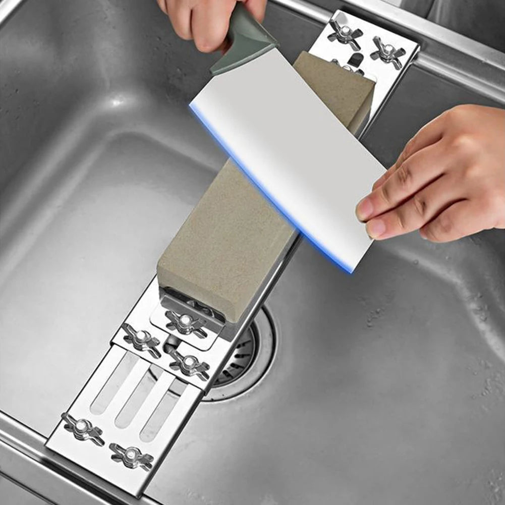 Adjustable Sink Bridge Sharpening-Stone Holder