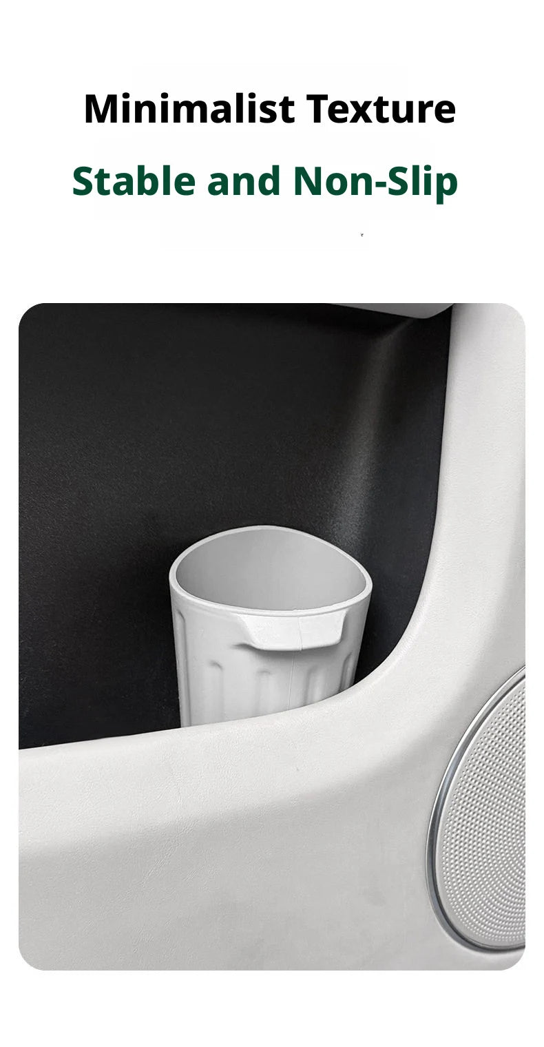 SEAMETAL Car Trash Can Food-Grade Silicone Anti-Slip Trash Bin Twist-Resistant Washable Oil-Repellent Leak-Proof Cup Holder