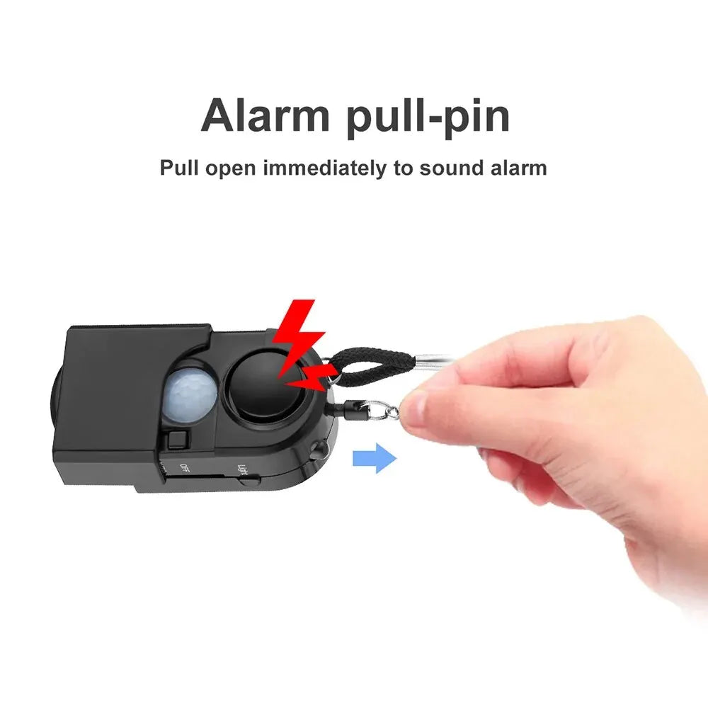 KERUI 1/2/5 Pcs Portable Mini Motion Detector Alarm 120DB Siren SOS LED Light Security For Travel Home Kids Safe Personal Alarm