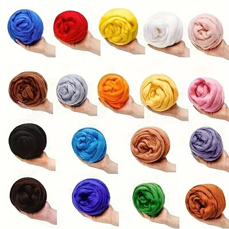 Wool Roving for Felting and Spinning, 100 g