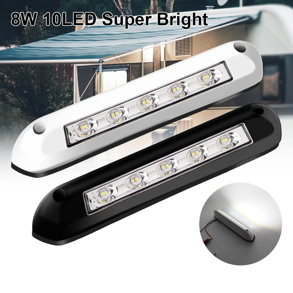 Barra de luz LED para toldo de autocaravanas y remolques, 12 V/24 V