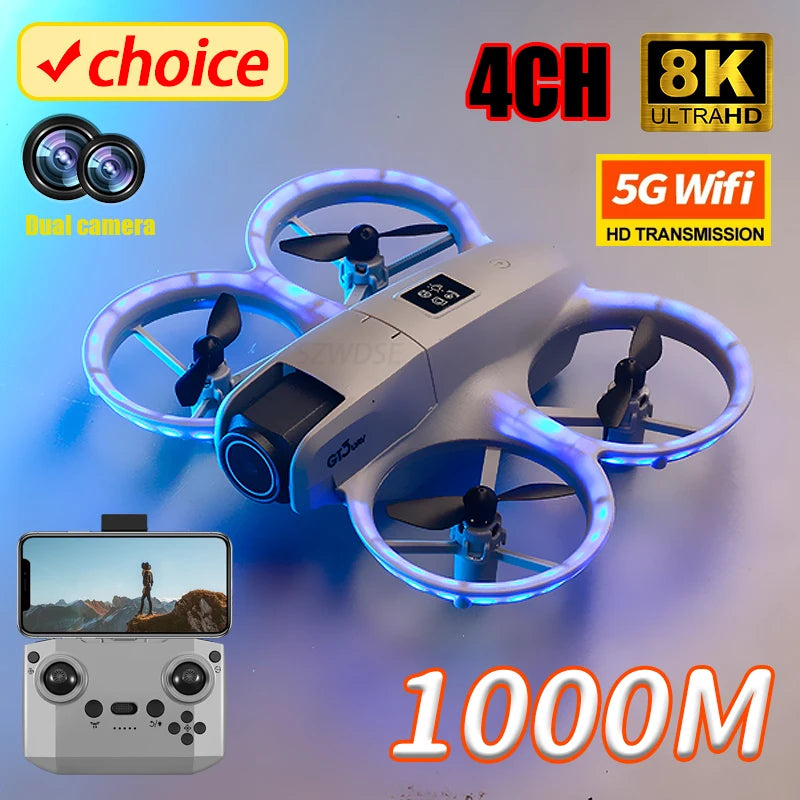 GT3 Mini Katlanabilir Drone 8K Çift Kameralı