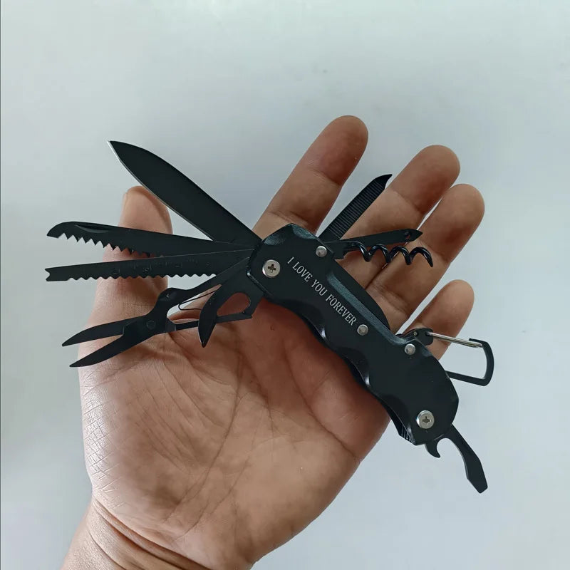 Multifunctional Folding Swiss Army Portable Stainless Steel Pocket Knife Outdoor Camping Emergency CombinationTool Survival Gear 