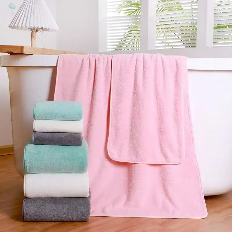 Conjunto de Toalhas de Coral Fleece, Toalhas Macias e Absorventes para Banho e Rosto