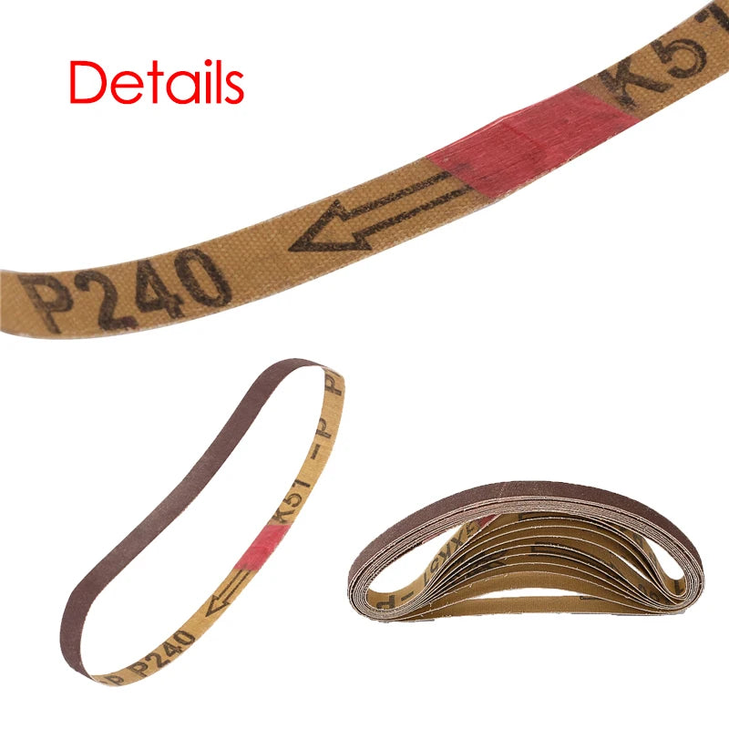 330 x 10mm Sanding Belts, 120-Piece Mixed-Grit Set