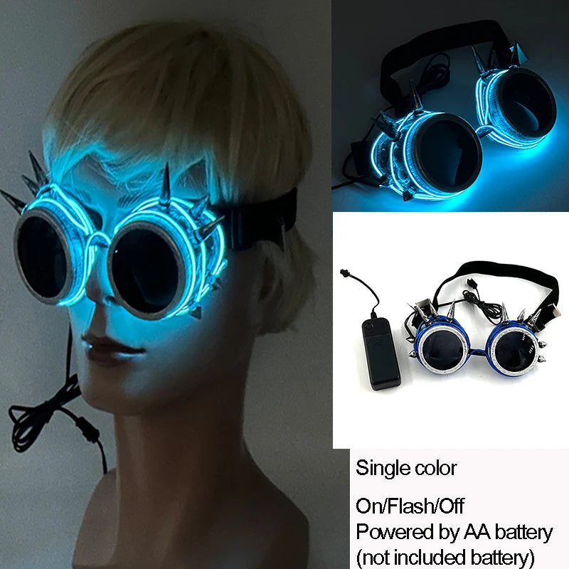 Cool Luminous Colorful LED Light Up Glasses Glowing Neon Light Flashing Party Glasses For Nightclub DJ Dance Party Decor 