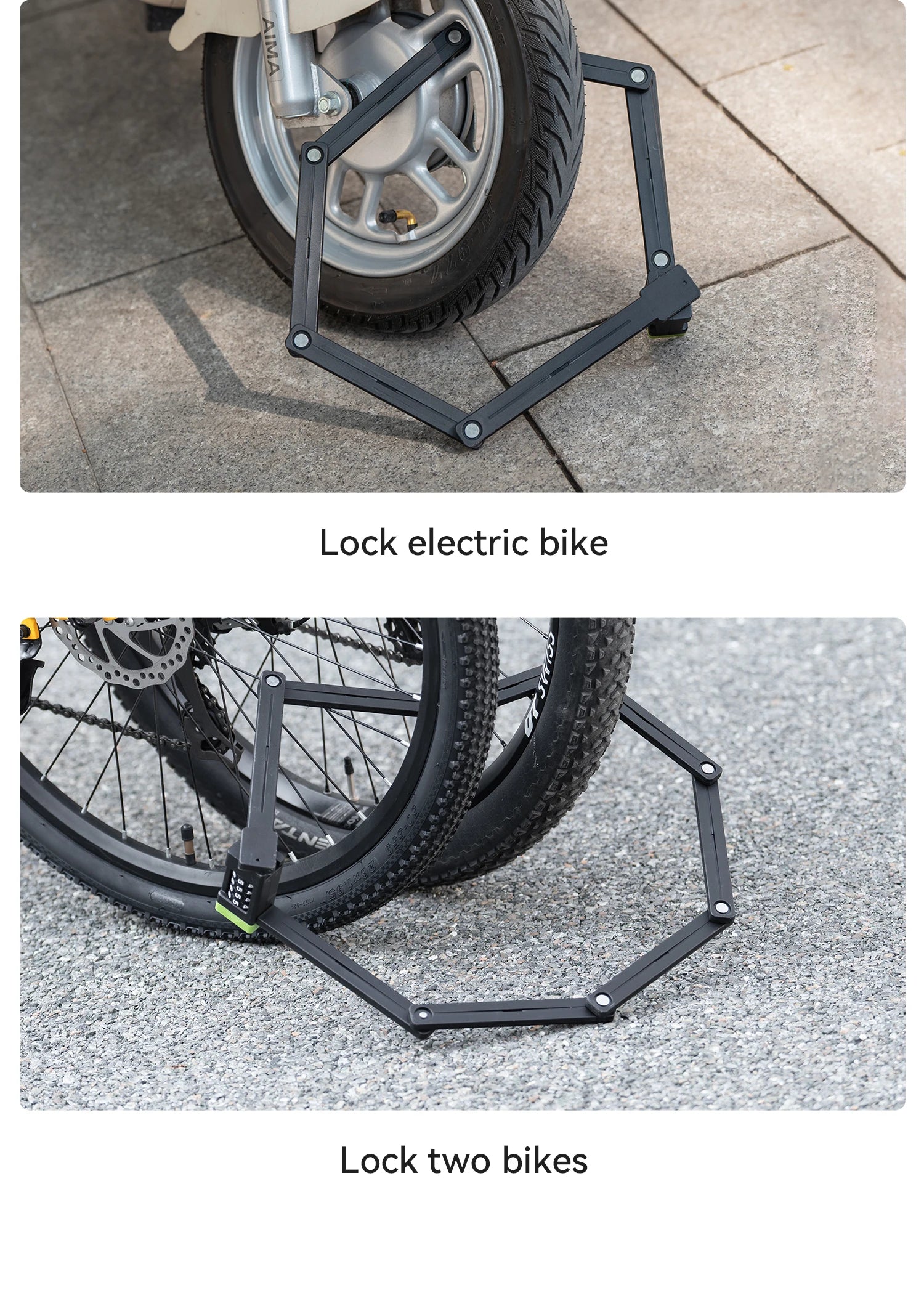 Folding Bike Combination Lock with Alloy Steel Body