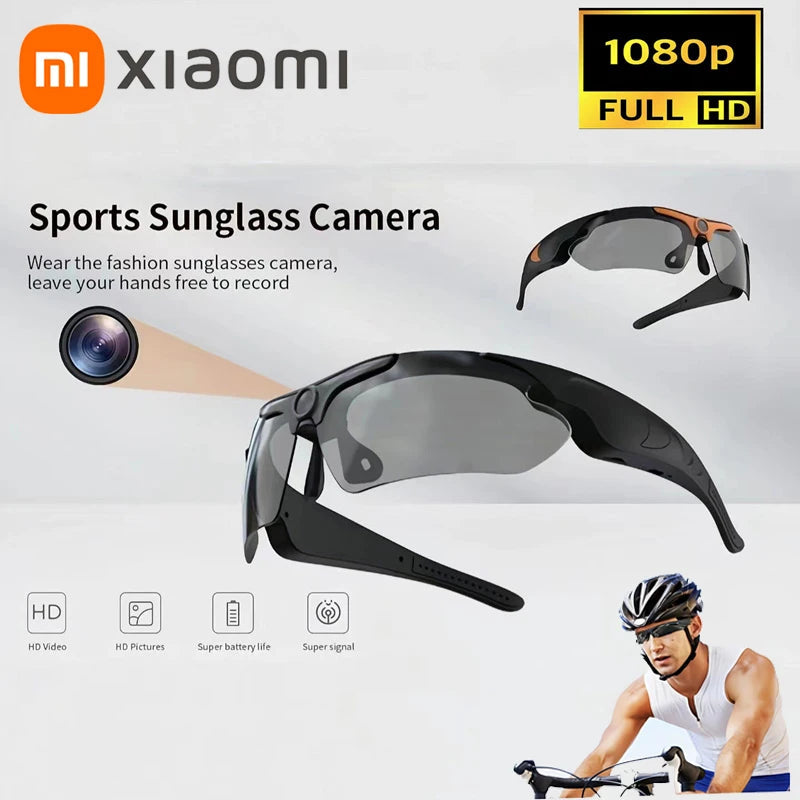 Xiaomi New Sunglasses With 1080p High-definition Mini Camera Smart Glasses Cycling Recorder Outdoor Sports Recording Goggles 