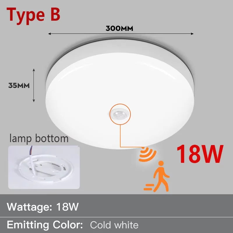 Motion-Sensor LED Ceiling Light
