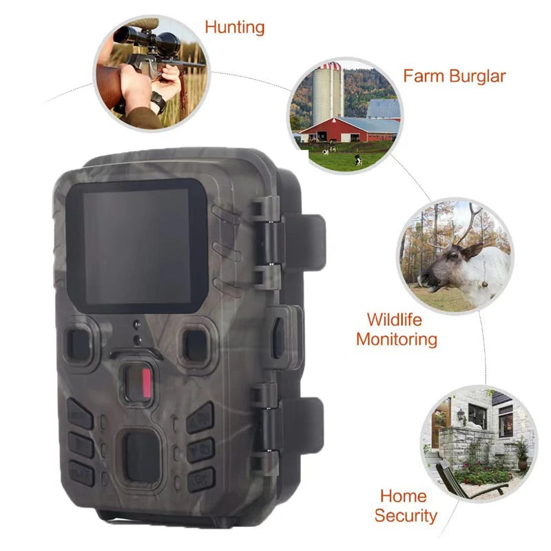 Hunting Trail Camera 24MP 1080P Outdoor Wildlife Cameras Surveillance Night Vision Photo Traps 