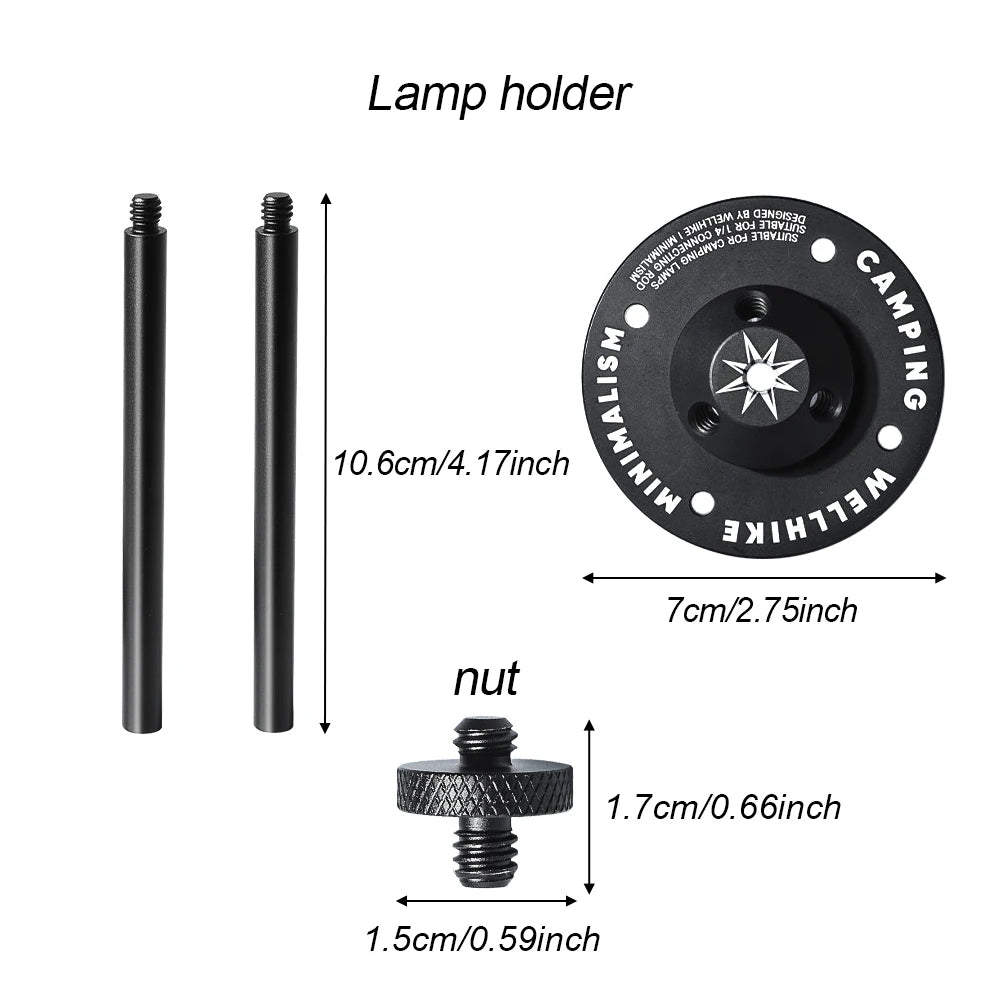 Mini Camping Lamp USB Rechargeable Tent Lantern 2000mAh