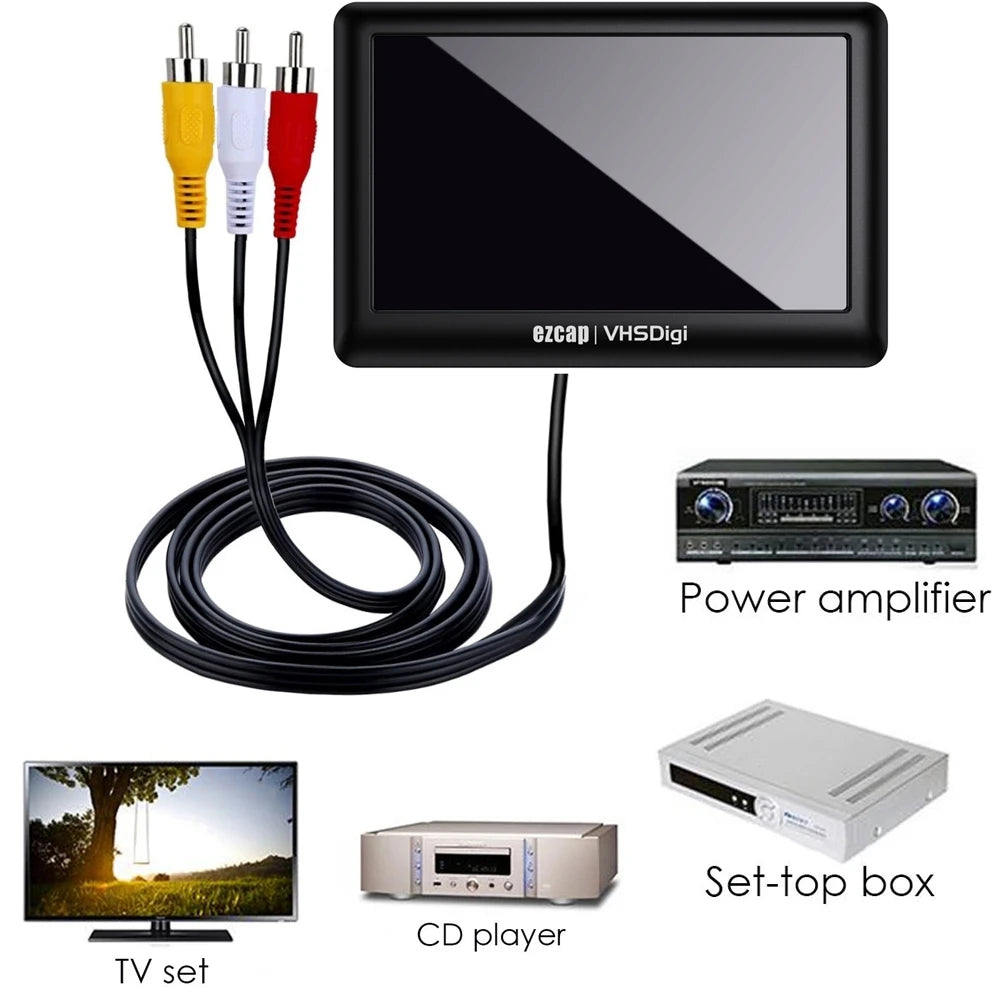 Digitalizator video AV autonom cu ecran de 4.3 inci