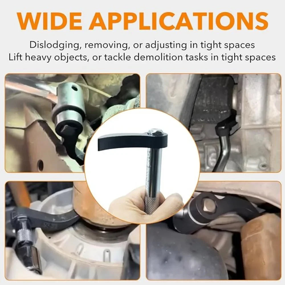 2Pcs Outil de démontage d’angle de voiture demi-essieu Barres d’adaptation de levage et de guidage Adaptateur de barre Ajuste 1/2 Ratchet pour le démontage des essieux Outil de réparation