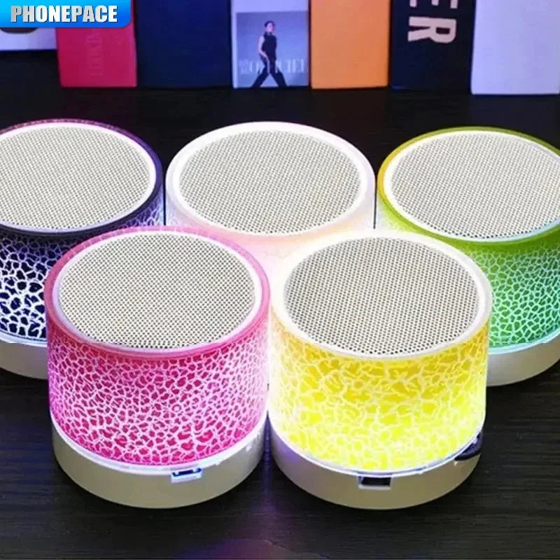 PHONEPACE A9 Bluetooth Speaker  Mini  Crack LED SD Card USB Subwoofer Portable MP3 Music Sound Column for PC Mobile Phone Etc. 
