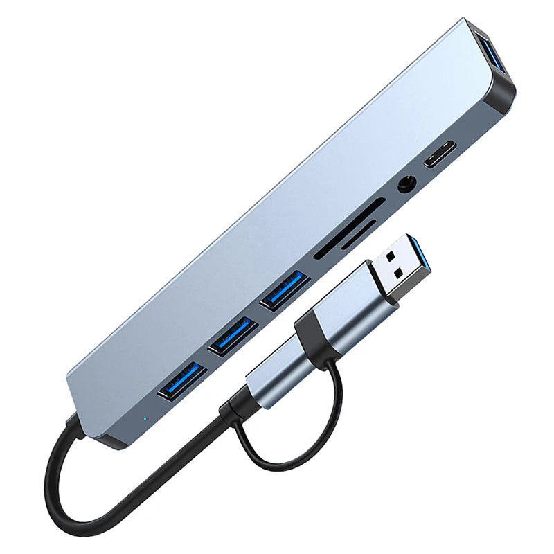 8-in-1 USB-C Hub with SD/TF and 3.5mm Ports