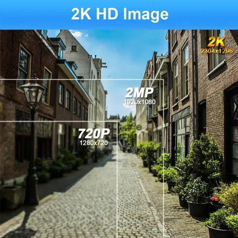 Security Cameras Wireless Outdoor, 2K 3MP Battery Powered WiFi Security Camera with Spotlight Siren, 2-Way Audio, Waterproof 