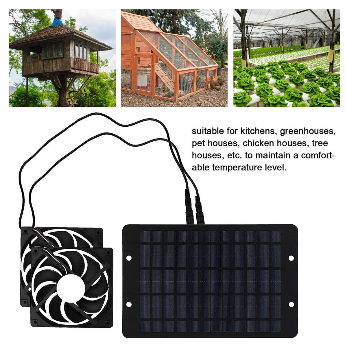 12V solárny ventilátor Solárny nabíjač Odvetrávací ventilátor Ventilátor poháňaný solárnym panelom Vzduchový extraktor pre psa kurací dom RV skleníkový ventilátor