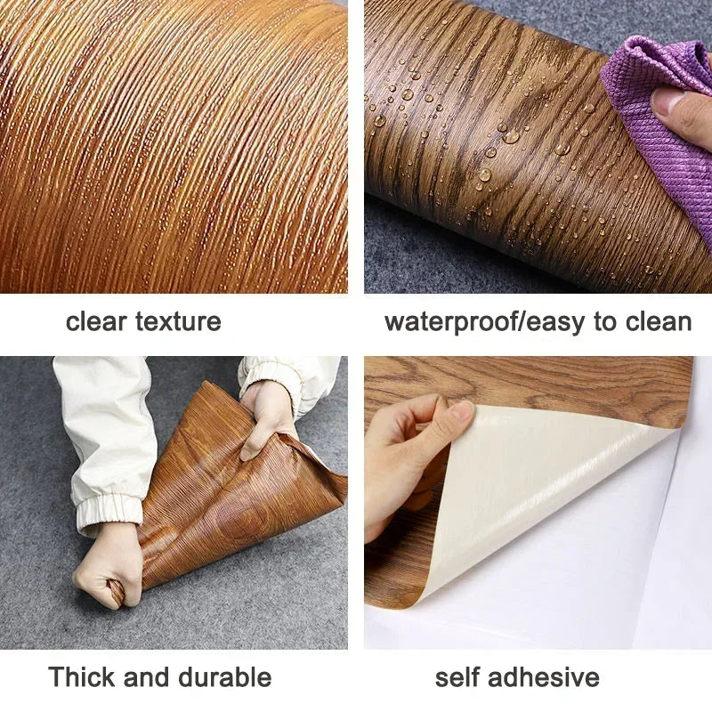 Thicken Pure  Black Removable Waterproof  Wallpaper Matte Contact Paper Wall Self Adhesive Countertop Cupboard Shelf PVC 