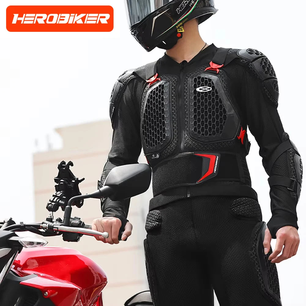 CE Certified Motocross Armor Jacket Set with Chest & Back Protection