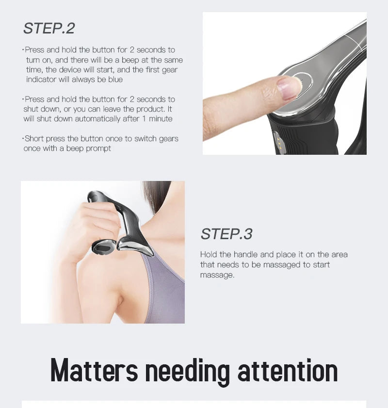 Electric Fascia Knife Vibration Body Massager Muscle Relaxation Body Lifting Hyperblade Massage Blade Tool 