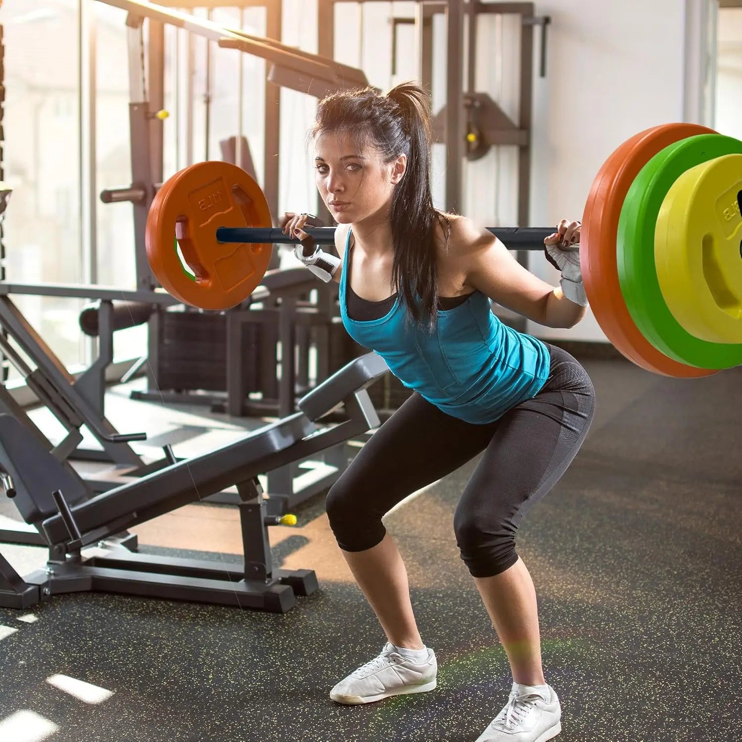 Adjustable Barbell Weight Set 40lb/20kg for Home Strength Training