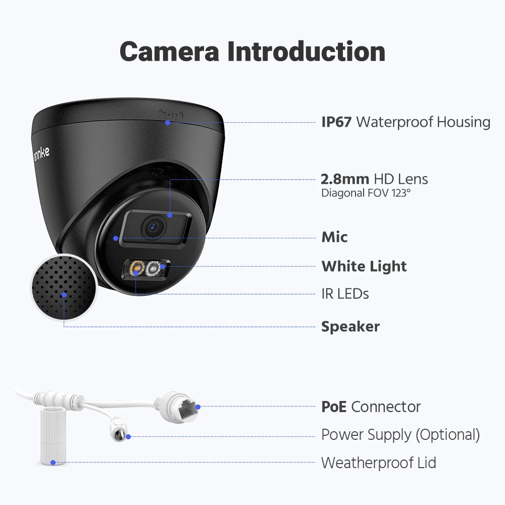 ANNKE AC500 3K Outdoor PoE Security Camera with Human Detection