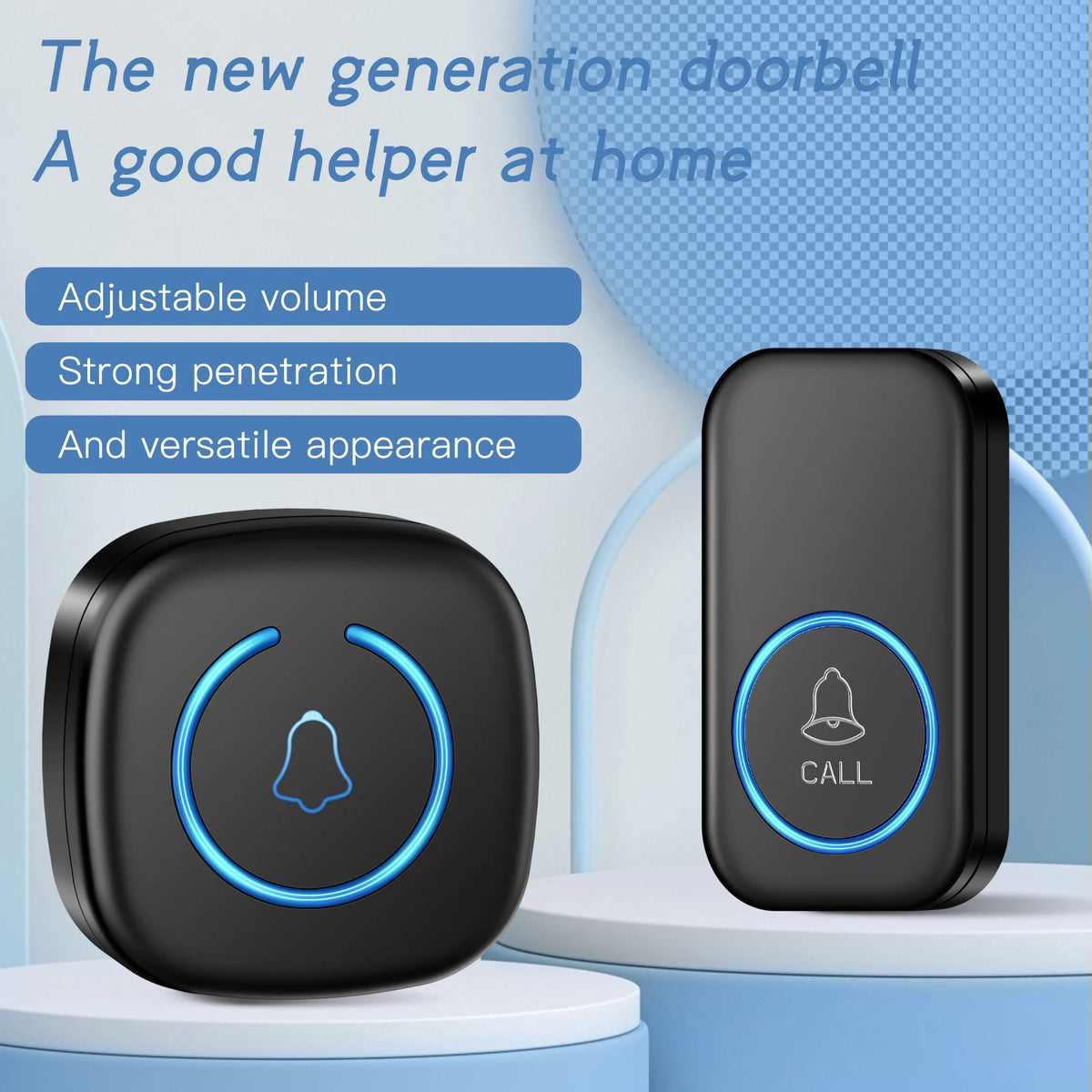 Wireless Doorbell with 60 Melodies and US Plug