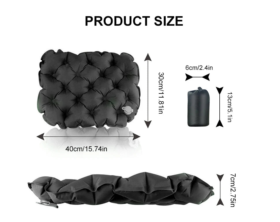 Inflatable Sitting Pad Ultralight Seat Cushion for Camping