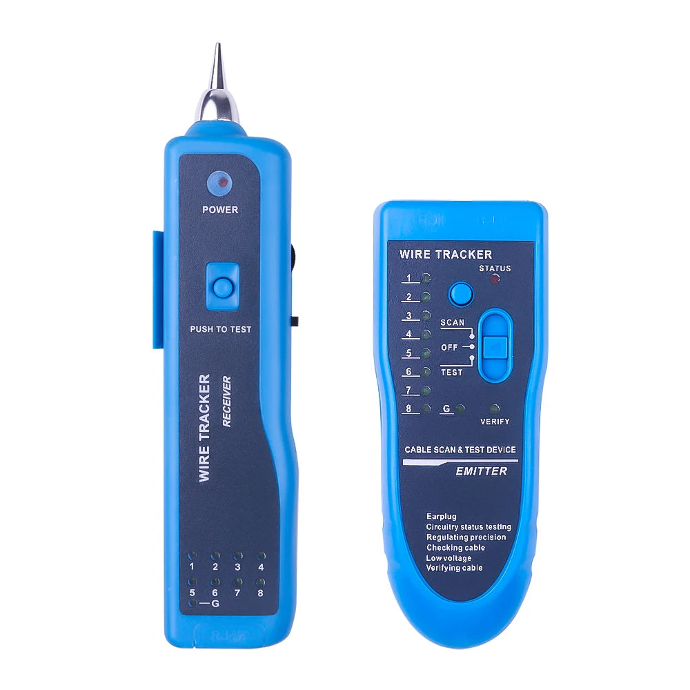 RJ45 and RJ11 Cable Tracker and Tester