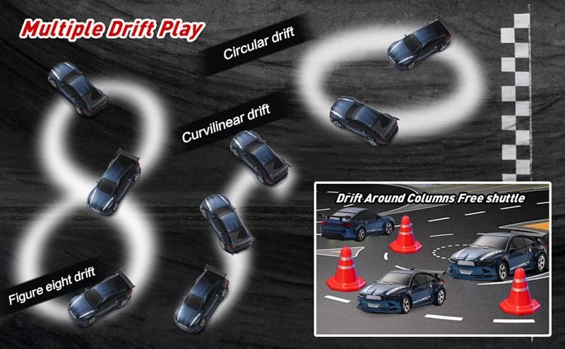 1/64 High‑Speed Drift RC Car 4WD Mini Racing Model