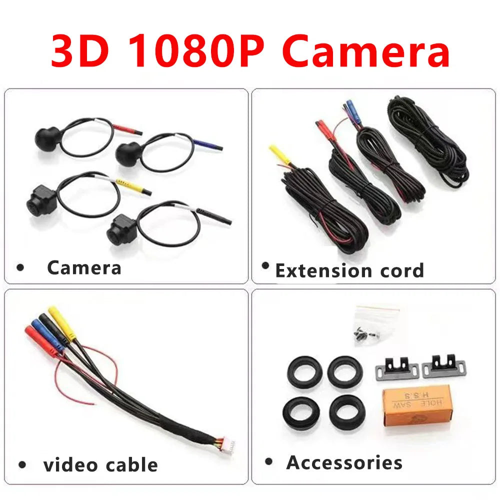 Kit de câmara para carro de 360° ou opção de cabo de 12 pinos
