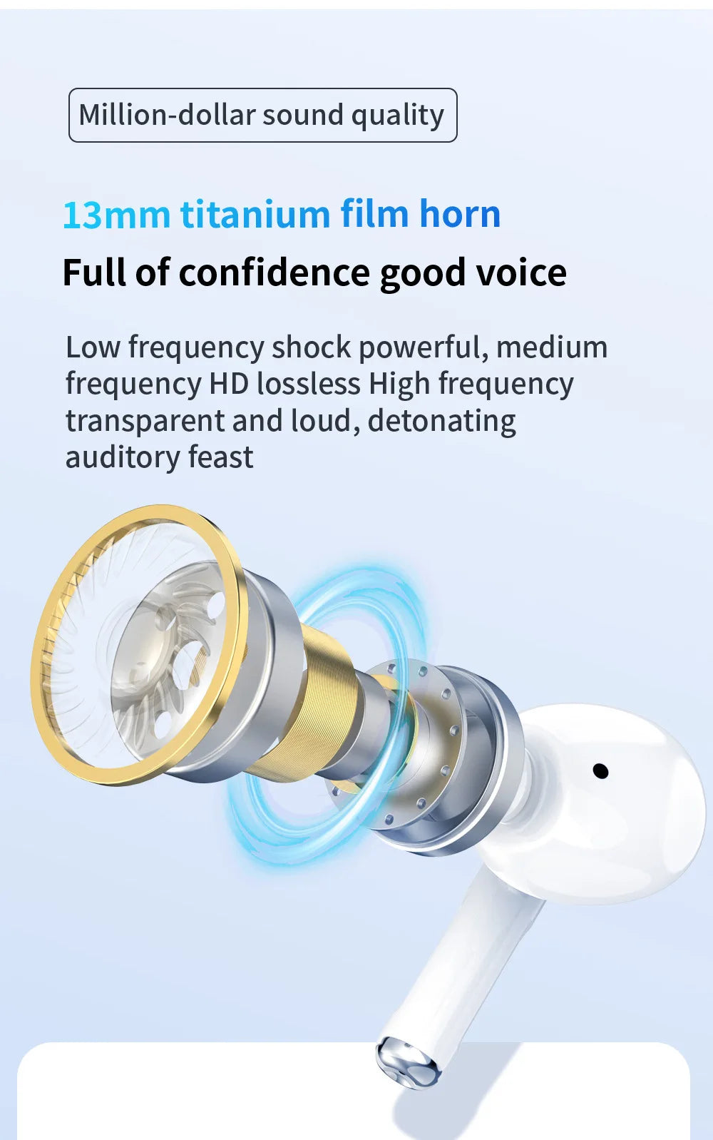 White True Wireless Bluetooth Earbuds