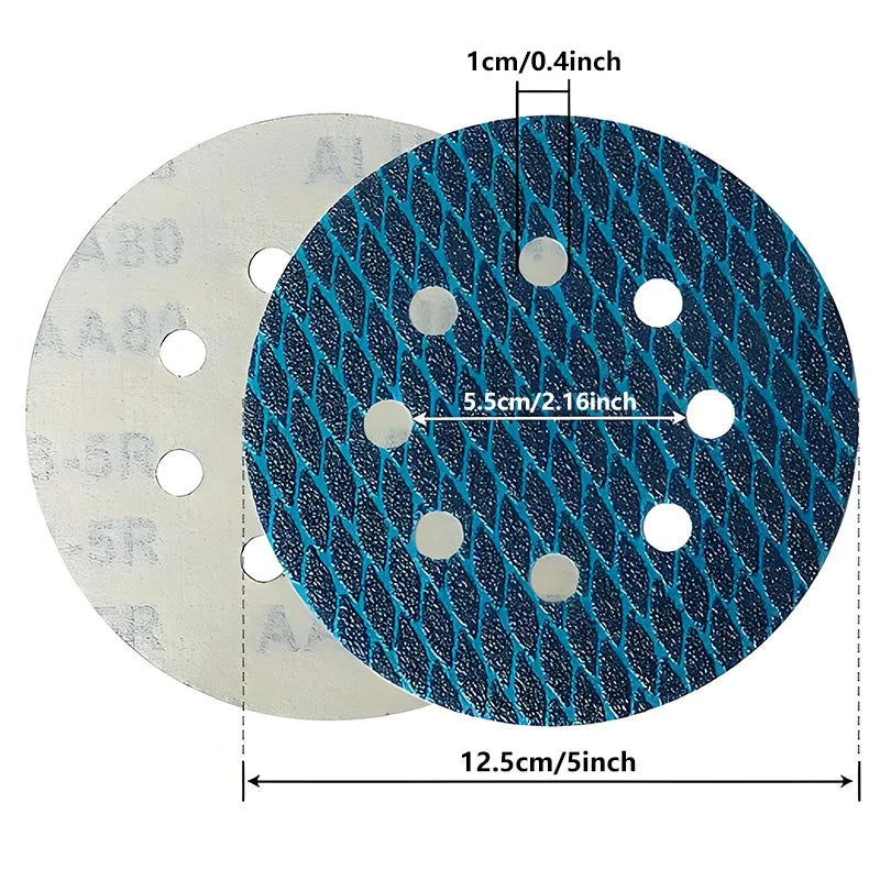 Disques abrasifs à huit trous de 5 pouces - options de grain