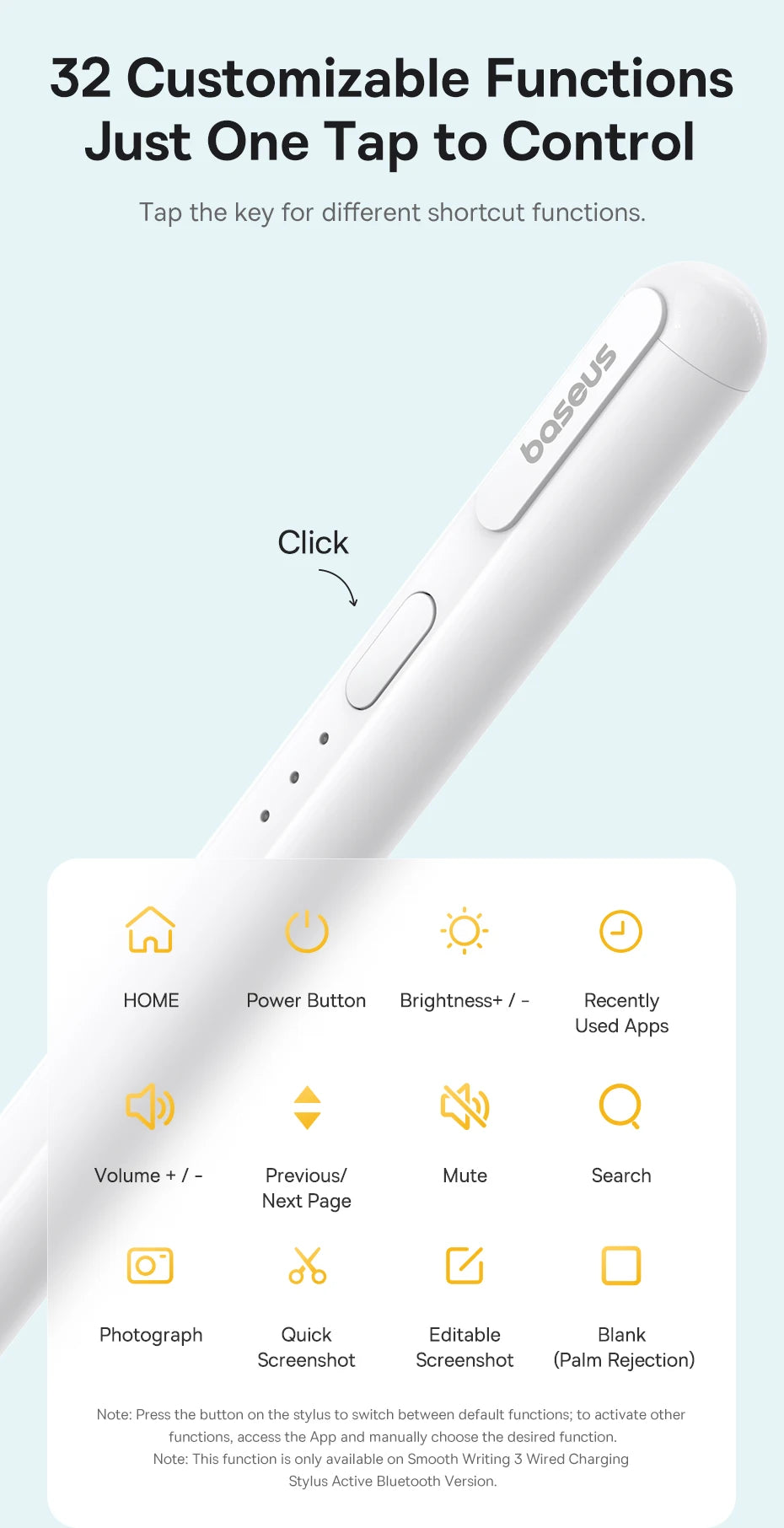 Baseus Neigungsempfindlicher Stylus für iPad mit kabelgebundener Aufladung