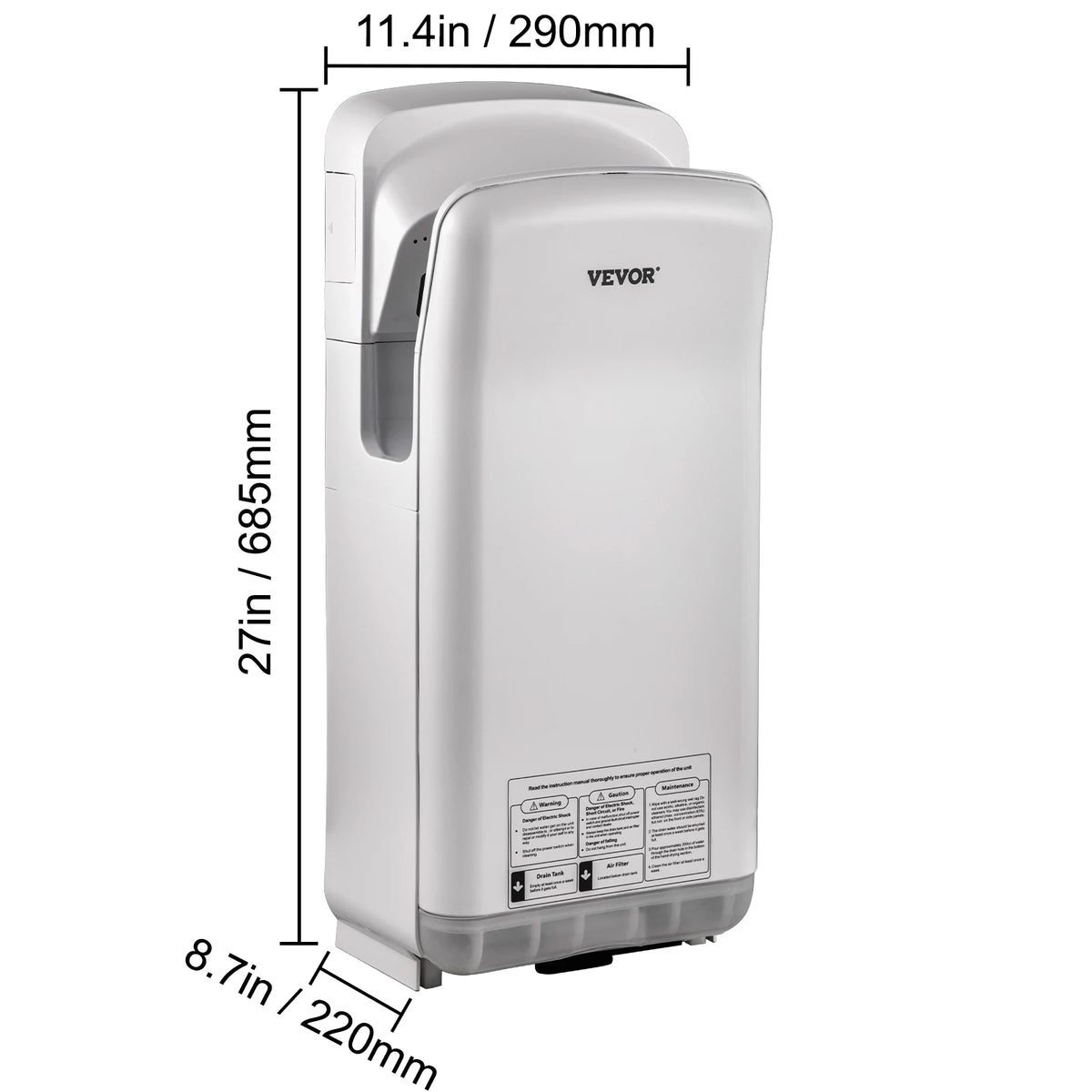 Automatic Double-Sided Jet Hand Dryer