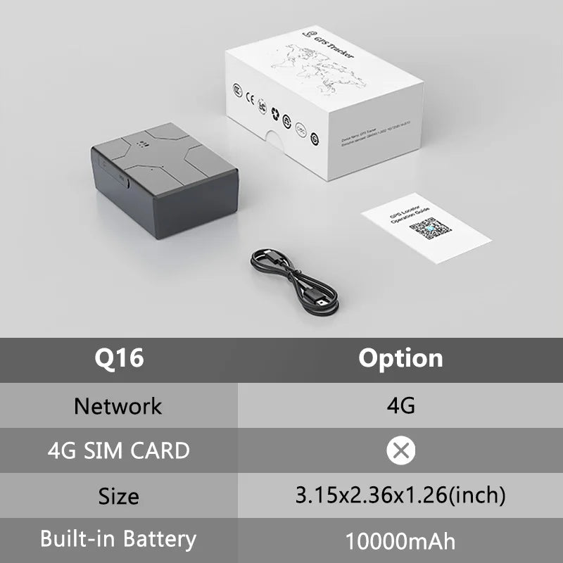 4G GPS Car Locator 20000mAh/10000mAh/6000mAh GPS Car Tracker Vibration Anti-Theft Geo-fence Alarm with Free APP