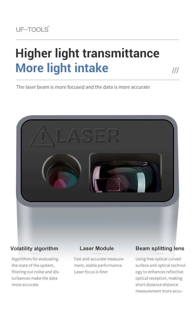 Mini Laser Rangefinder 30m High Precision USB Rechargeable Meter