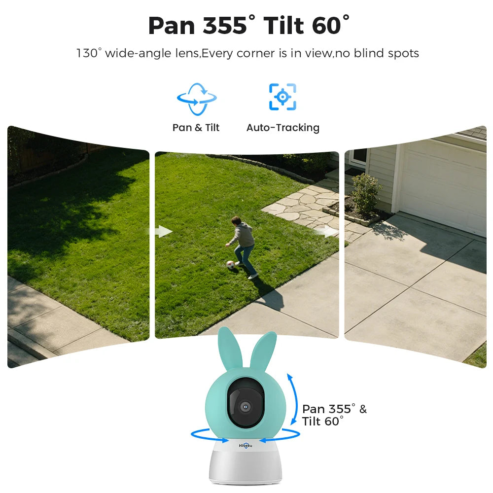 5MP WiFi PTZ Indoor Security Camera with Two-Way Audio
