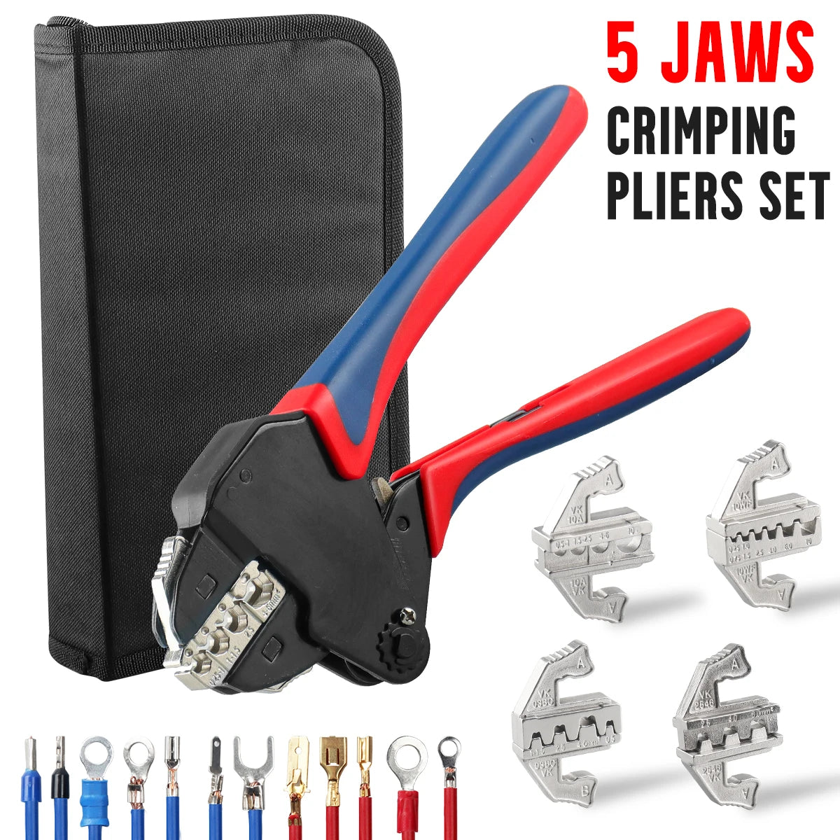 Interchangeable-Jaw Terminal Crimping Tool