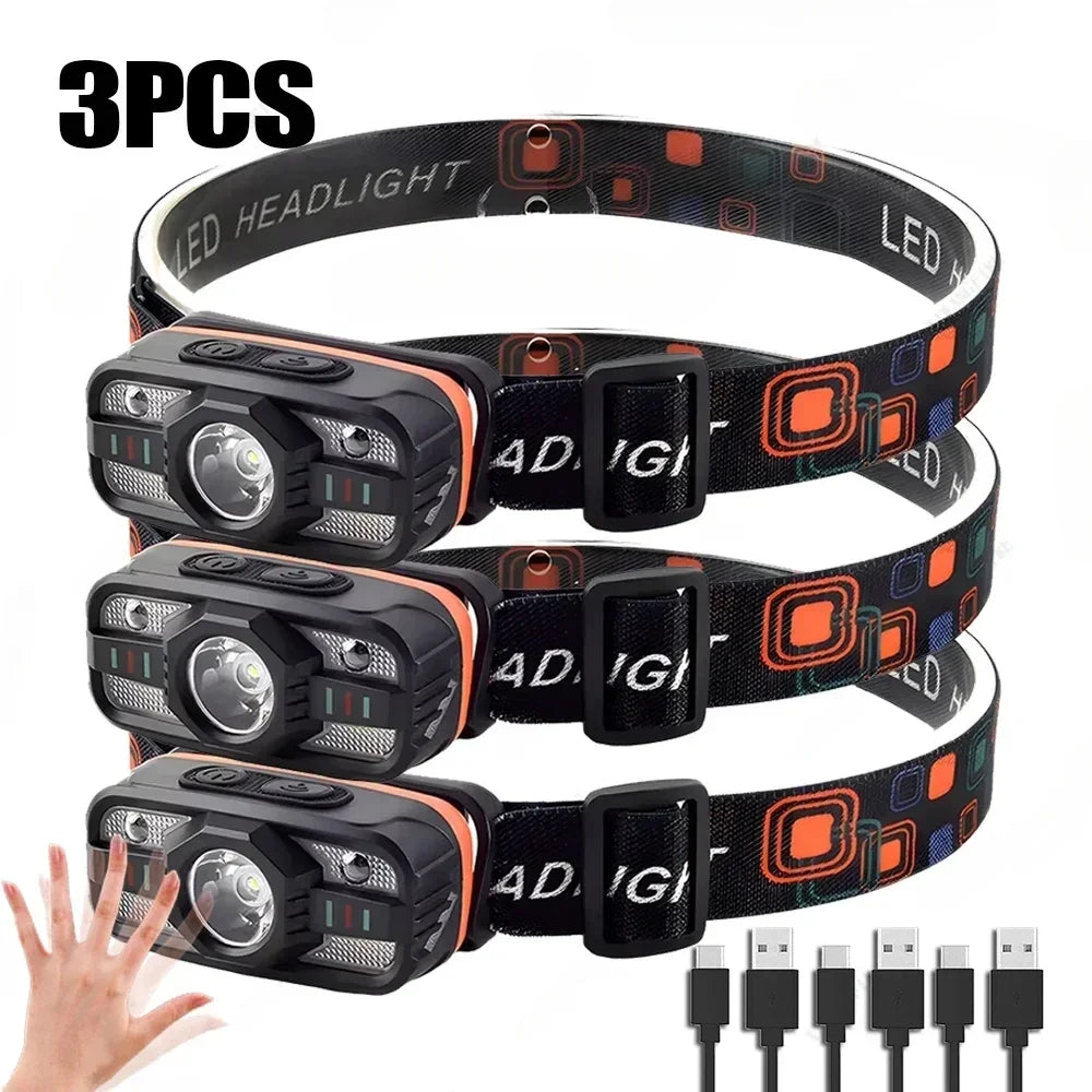Pece de cap USB reîncărcabilă cu LED