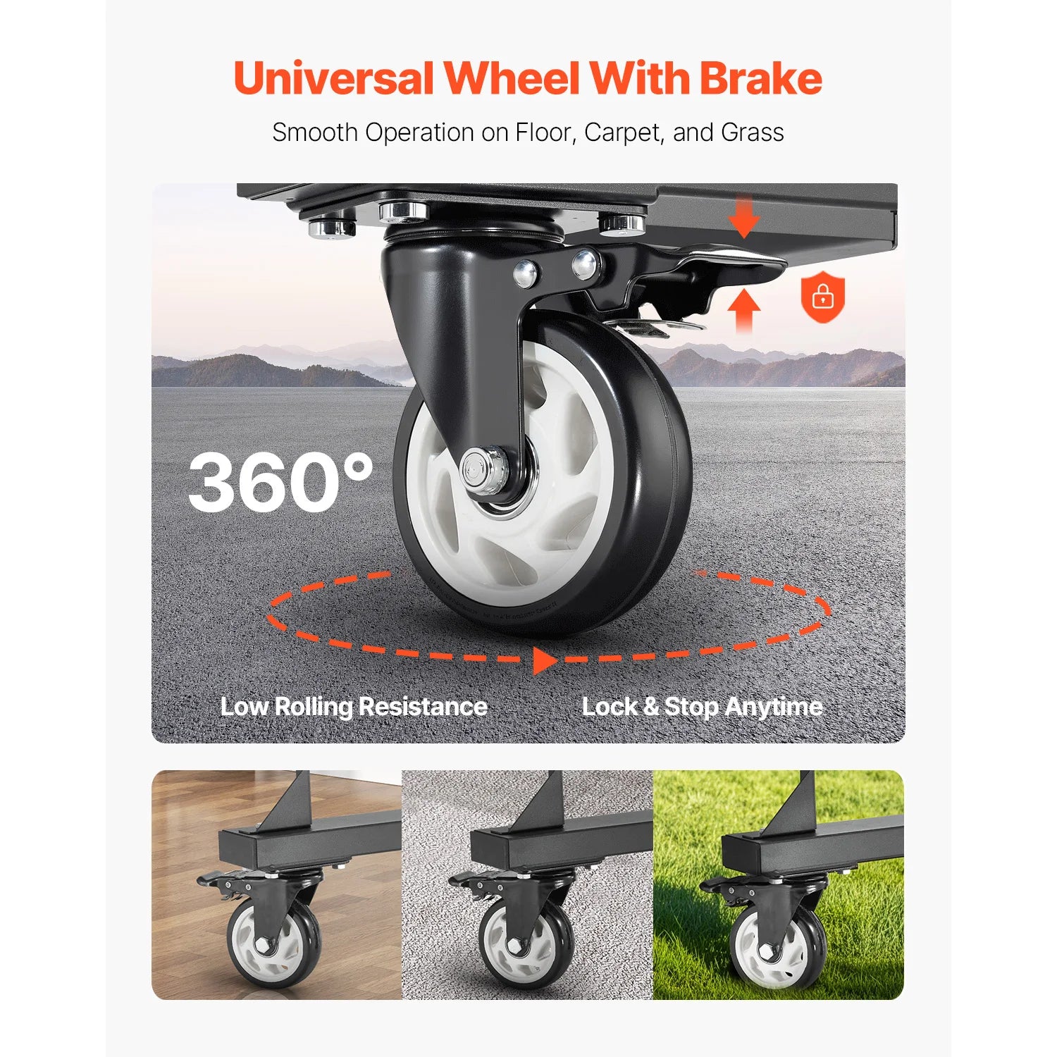 400lbs Folding Chair Storage Cart with Wheels for 42 Chairs