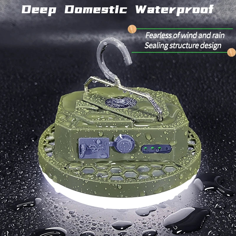 9900mAh Rechargeable Camping Lantern with Magnet and USB Charging