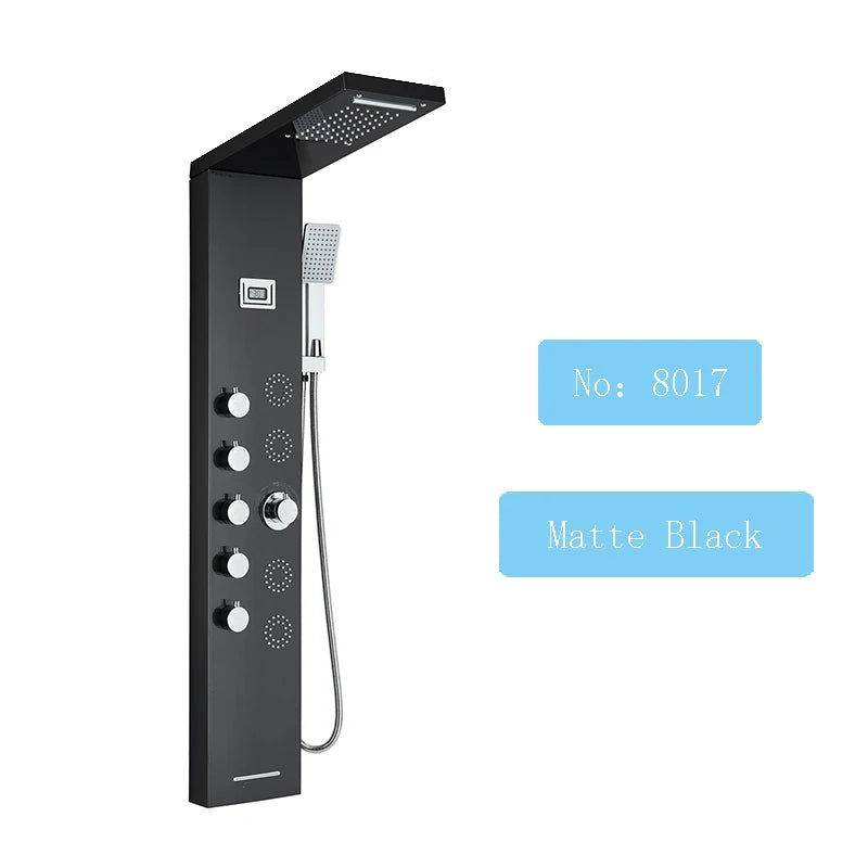 LED Shower Panel Massage Jet Shower System