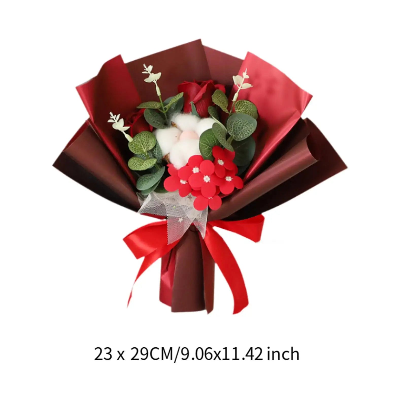 Handmade Crochet Flower Bouquet Knitted Floral Decoration