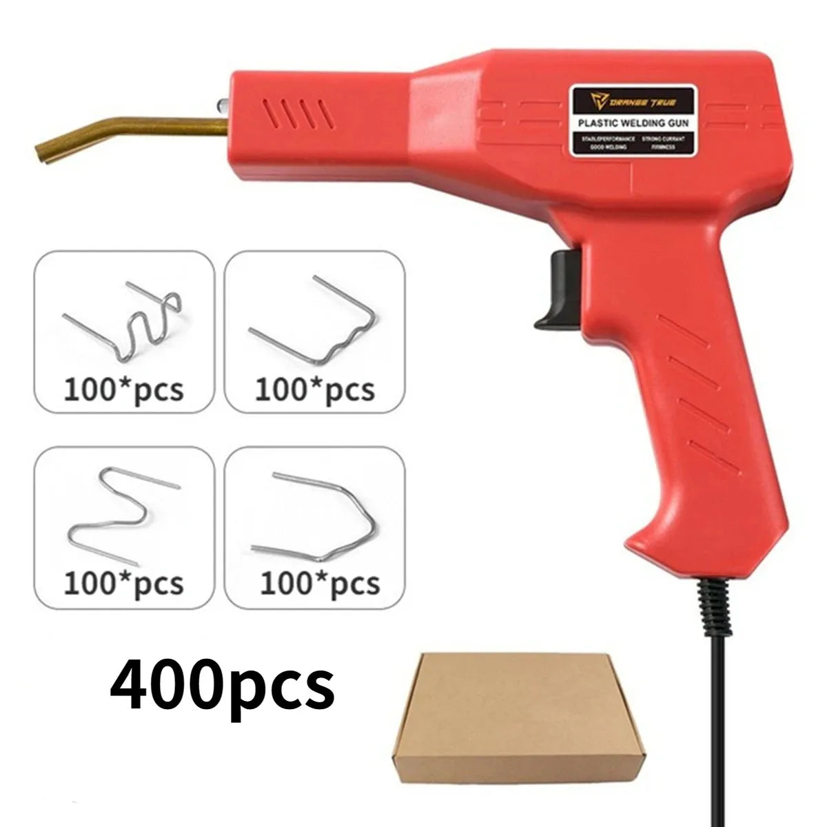 Plastic Welder Welding Machine Car Bumper Soldering Gun 4 Types Staples for Bumper/Kayak/Plastic Product Repairs 