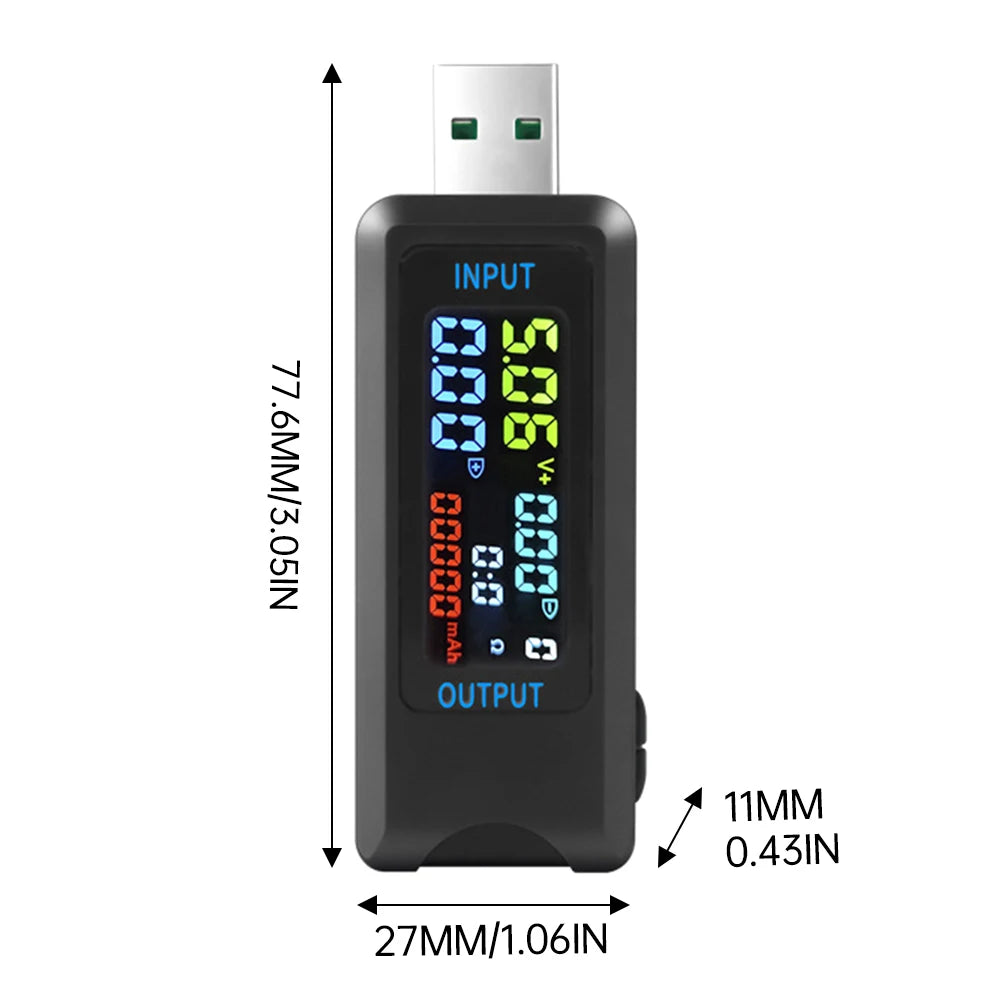 Digitaler USB-Lade-Tester - Anschlussoptionen