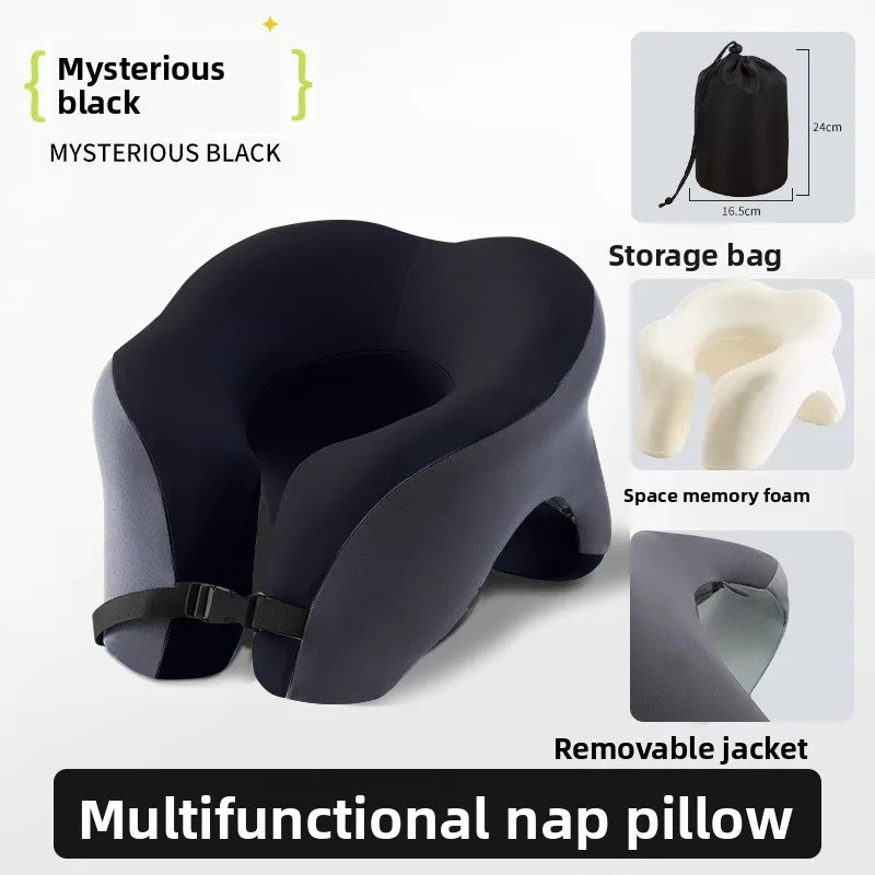Memory-Foam U-Shaped Travel Neck Pillow
