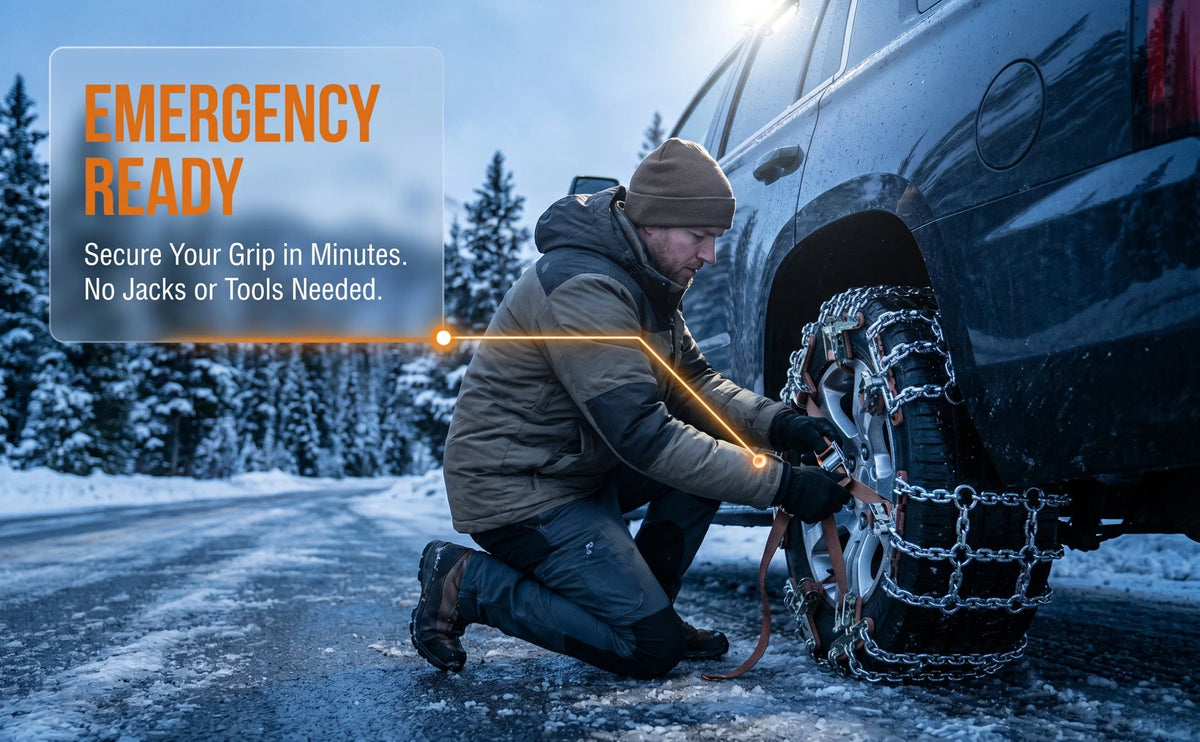 Emergency Tyre Traction Chains - Four Pieces